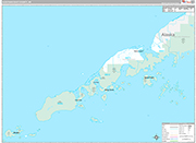 Aleutians East Wall Map Premium Style